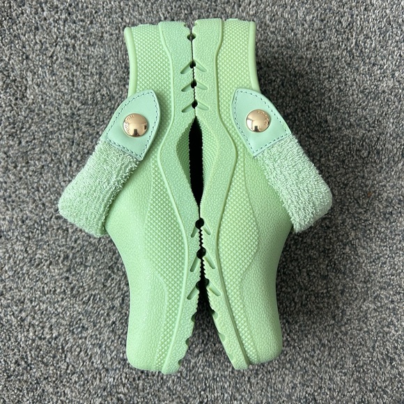 Coach Lime Green Textured Clogs - Picture 4 of 6